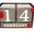 Kalendarz z datą 14 lutego - walentynki