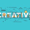 rysunek przedstawiający koncept kreatywności: idea, kolor, narzędzia
