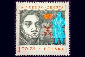 Znaczek pocztowy: Zemsta A. Fredry