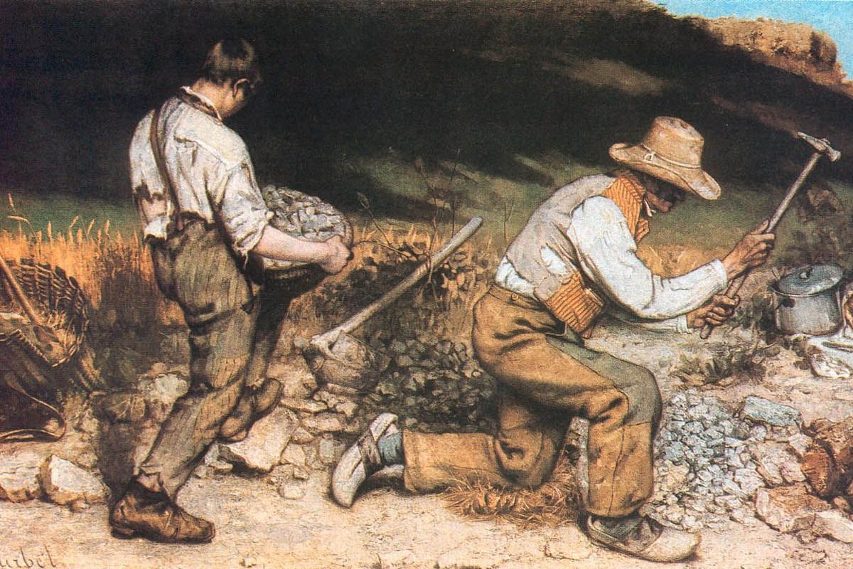 Courbet - obraz Kamieniarze